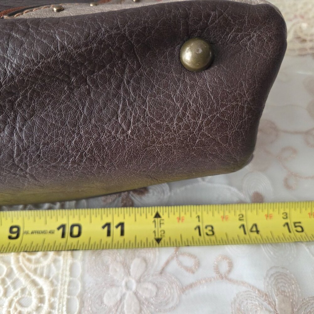 Justine Boho Brown Leather Purse - Picture 14 of 15